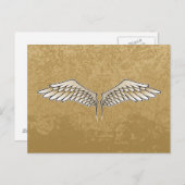 Beige wings briefkaart (Voorkant / Achterkant)