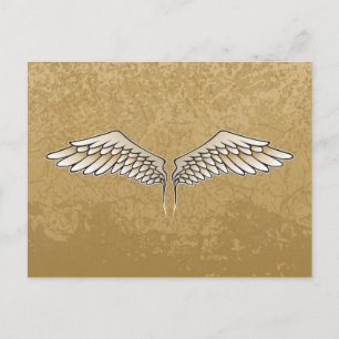 Beige wings briefkaart