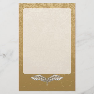 Beige wings briefpapier