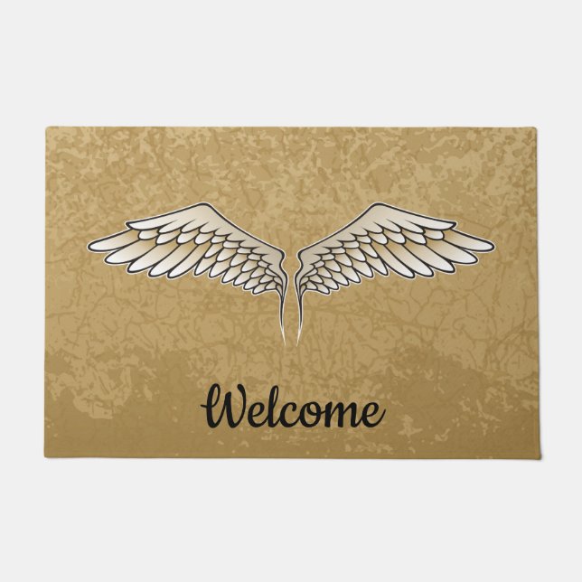 Beige Wings Doormat Deurmat (Voorkant)