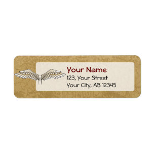 Beige wings etiket