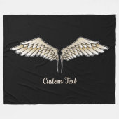 Beige Wings Fleece Blanket (Voorkant (Horizontaal))