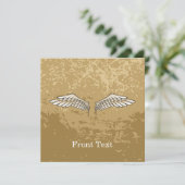 Beige wings kaart (Staand voorkant)