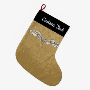 Beige Wings Kerstsok