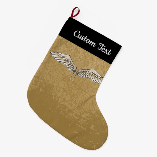 Beige Wings Kerstsok (Voorkant (Hangend))