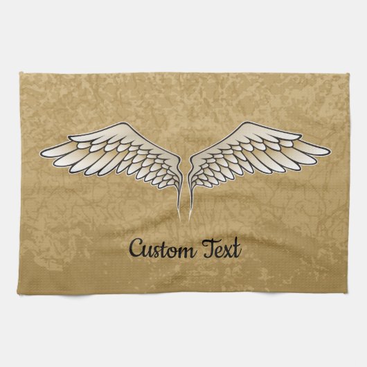 Beige Wings Kitchen Towel Theedoek (Horizontaal)