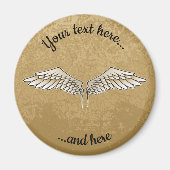 Beige Wings Magnet Magneet (Voorkant)