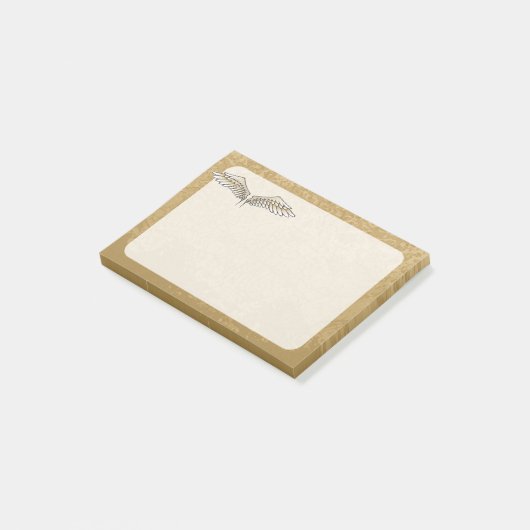 Beige wings post-it® notes (Schuin)