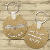 Beige Wings Sleutelhanger