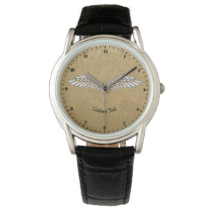 Beige Wings Wristwatch Horloge