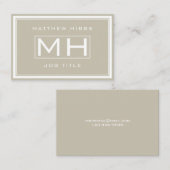 Beige & Wit Elegant Visitekaartje (Voorkant / Achterkant)
