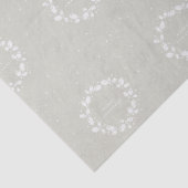 Beige + witte vrolijke kerst Holly krans Tissuepapier (Detail)