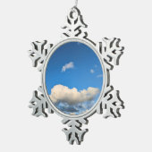 Beige wolken tin sneeuwvlok ornament (Rechts)