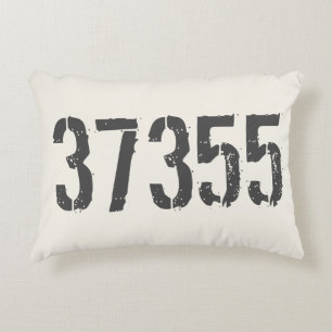 Beige Zip Code Trendy Accent Pillow Accent Kussen