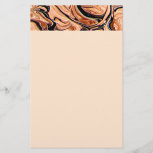 Beige Zwart Marmer Abstract Patroon Achtergrond Briefpapier