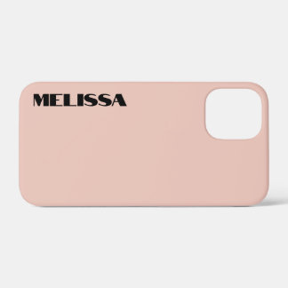 Beige Zwart Modern Bold Typografie iPhone 12 Mini Hoesje
