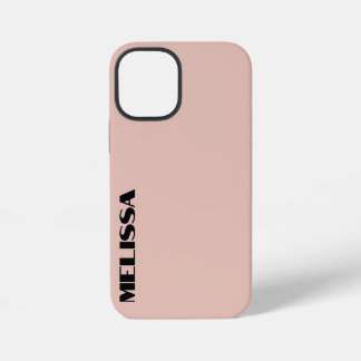 Beige Zwart Modern Bold Typografie iPhone 12 Mini Hoesje