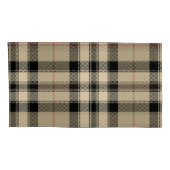 Beige Zwart Plaid Pair King Kussensloop (Achterkant-Rechts)