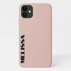 Beige Zwart Vet Typografie iPhone 11 Hoesje