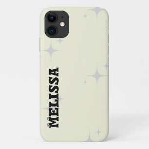 Beige Zwart Vet Typografie iPhone 11 Hoesje