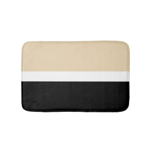 Beige zwarte Abstracte streep Badmat