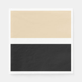 Beige zwarte Abstracte streep Servet