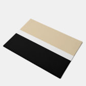 Beige zwarte gestreepte chique moderne verticale l deurmat (Schuin)