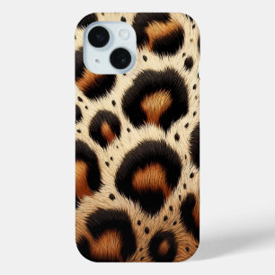 Beige & Zwarte Jachtluipaard Bont Dierenprint Stip