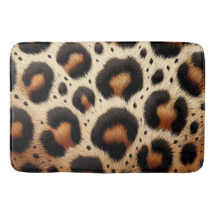 Beige & Zwarte Luipaardbont Dierenprint Stippen Badmat