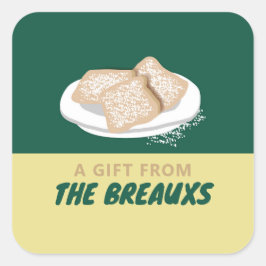 BEIGNET VIERKANTE STICKER
