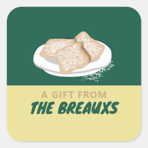 BEIGNET VIERKANTE STICKER