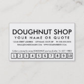 beignets. carte perforée de fidélité (Dos)