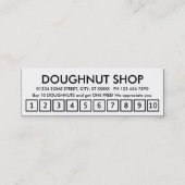 beignets. carte perforée de fidélité (Dos)