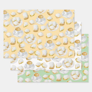 Beignets et papier d'enveloppement de café