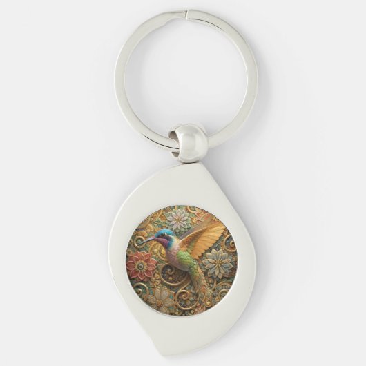 Beija-Flor em Flores Ornamentais Sleutelhanger (Voorkant)