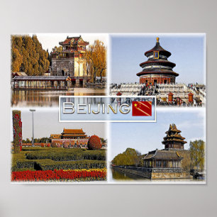 Beijing - China - Mozaïek - Poster