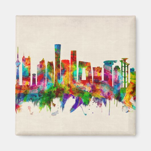 Beijing China Skyline Magneet (Voorkant)