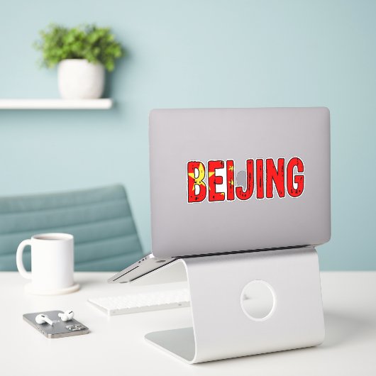 Beijing China Sticker (Laptop op bureau)