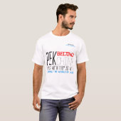 Beijing, China Text Art T-shirt (Voorkant volledig)