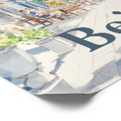 Beijing China Waterverf Schilderreis Poster (Hoek)