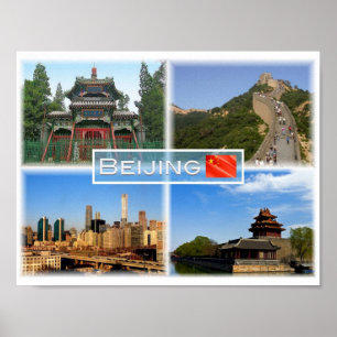 Beijing - Niujie Mosque - Great Wall Badalling - Poster