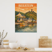 Beilstein Duitsland Oude Reis Kunst Poster (Keuken)