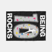 Being 10 Years Old Rocks Rock Climber 10th Birthda Fleece Deken (Voorkant (Horizontaal))