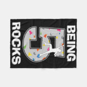 Being 5 Years Old Rocks Rock Climber 5th Birthday  Fleece Deken (Voorkant (Horizontaal))