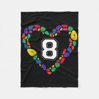 Being 8 Rocks Klimmen 8e verjaardagsfeestje Fleece Deken