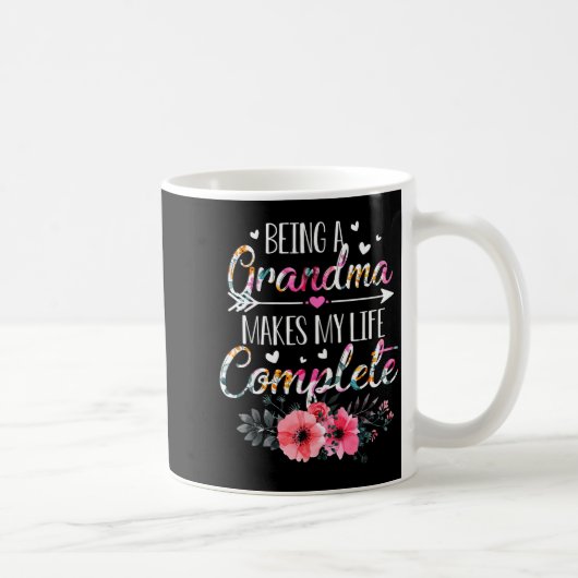 Being A Grandma Makes My Life Complete Announcemen Koffiemok (Rechts)