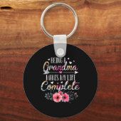 Being A Grandma Makes My Life Complete Announcemen Sleutelhanger (Voorkant)
