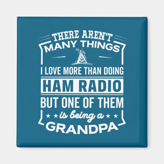 Being A Ham Radio Grandpa Funny Old Man  Magneet (Voorkant)