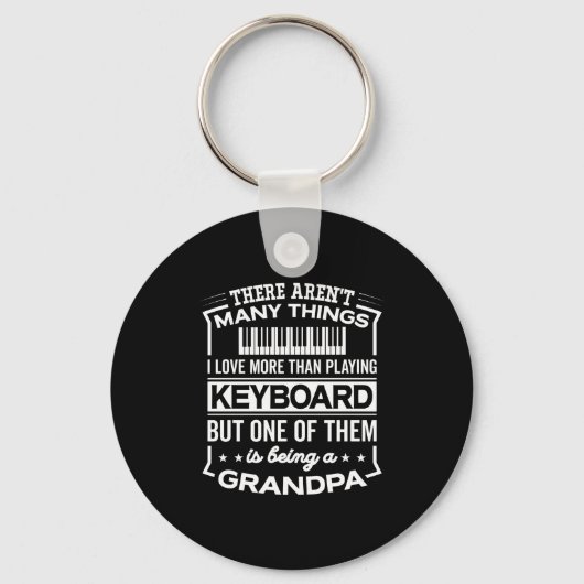 Being A Keyboard Grandpa Funny Old Man Sleutelhanger (Voorkant)