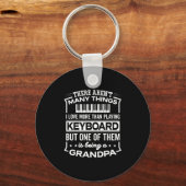 Being A Keyboard Grandpa Funny Old Man Sleutelhanger (Voorkant)